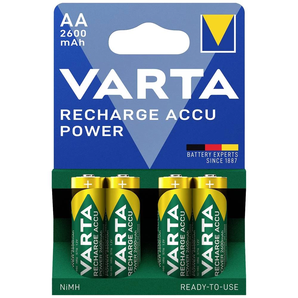 Varta RECH.AC.Power AA2600mAh BLI4 mignon (AA) akumulator NiMH 2600 mAh 1.2 V 4 St.