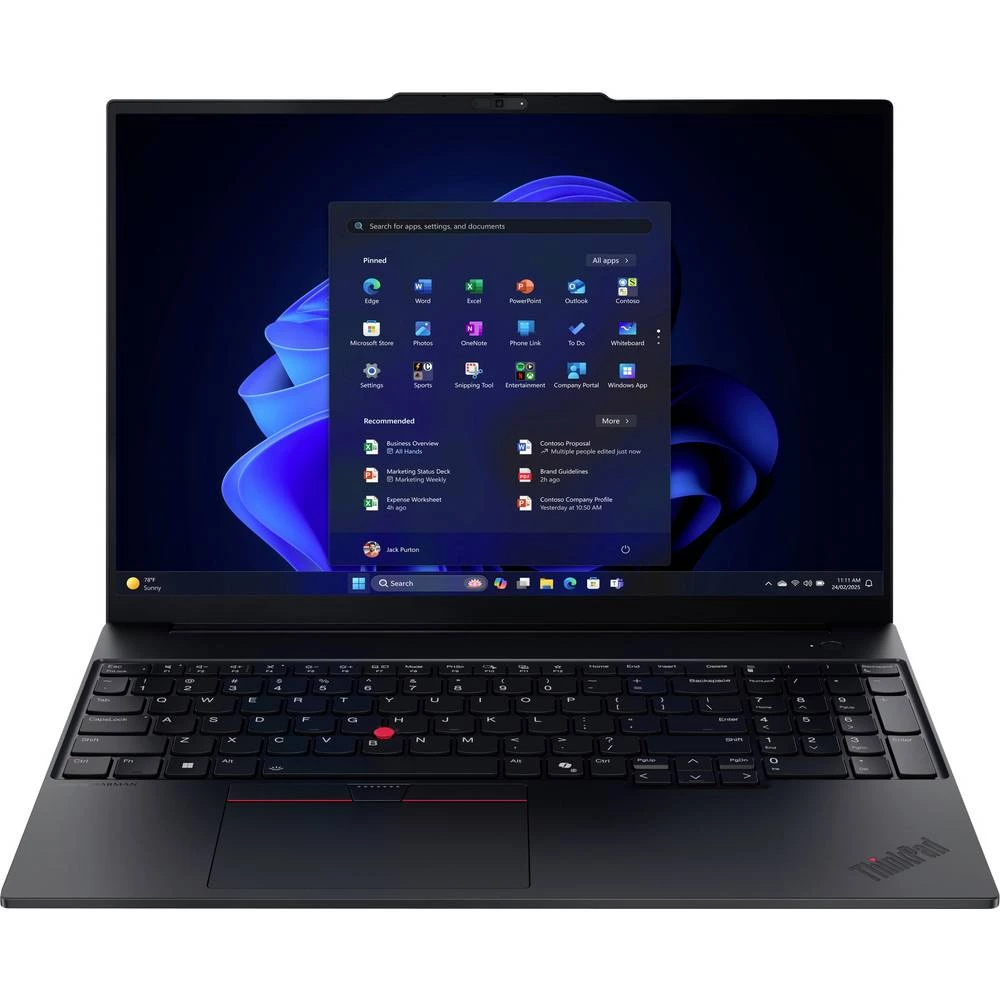 Lenovo Notebook ThinkPad E16 Gen 3 40.6 cm (16 palac) WUXGA AMD Ryzen 7 250 16 GB RAM 512 GB SSD njemačka, qwertz AMD Ni slika