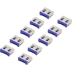 Renkforce zaključavanje USB priključka RF-4695230 10-dijelni komplet srebrno-plava   RF-4695230 slika