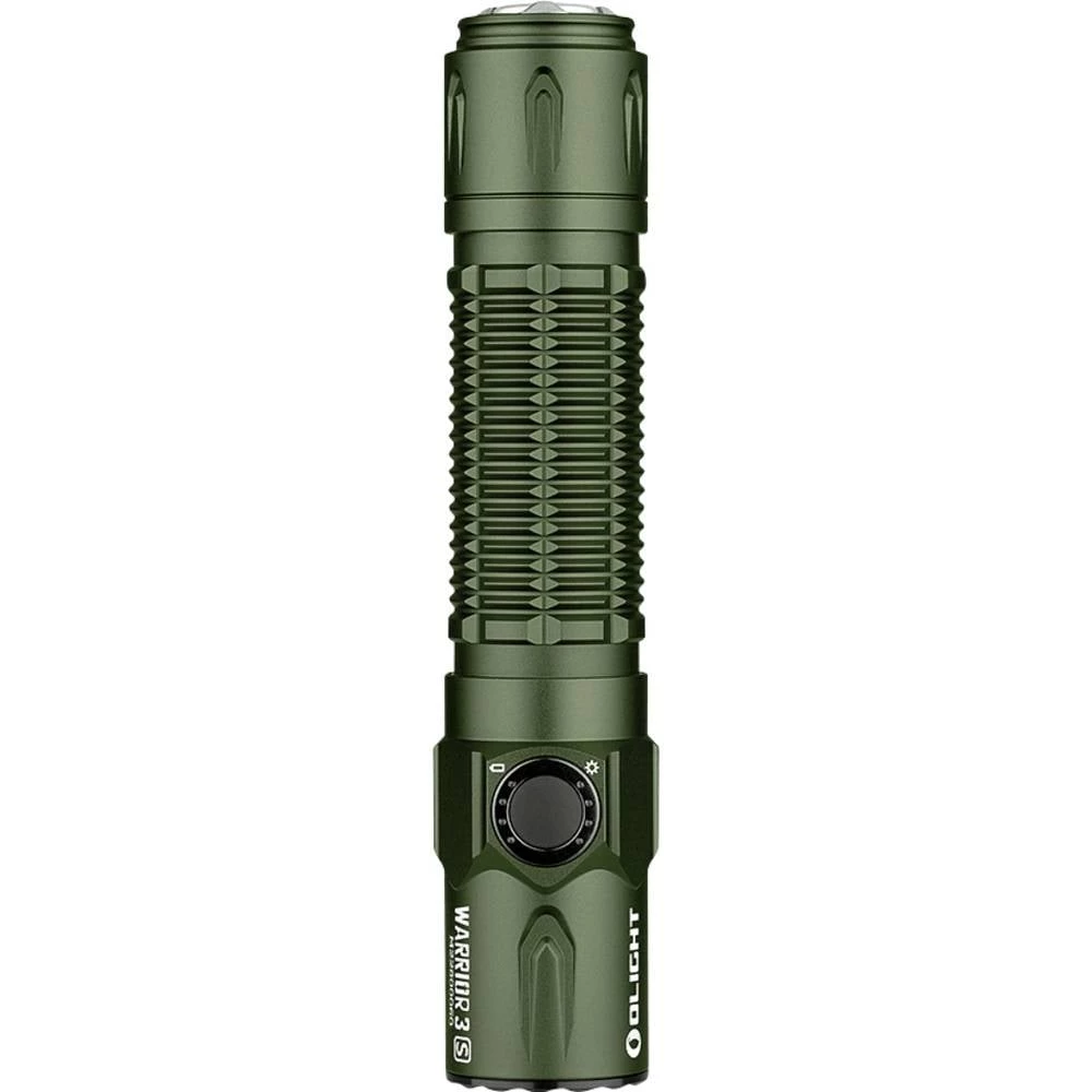 OLight Warrior 3S green LED džepna svjetiljka IPX8 (vodootporan), s kopčom za pojas, s futrolom, sa stroboskopskim način slika