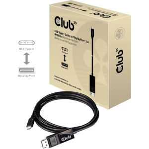 club3D USB Priključni kabel [1x USB 3.1 muški konektor AC - 1x Muški konektor DisplayPort] 1.8 m Crna slika