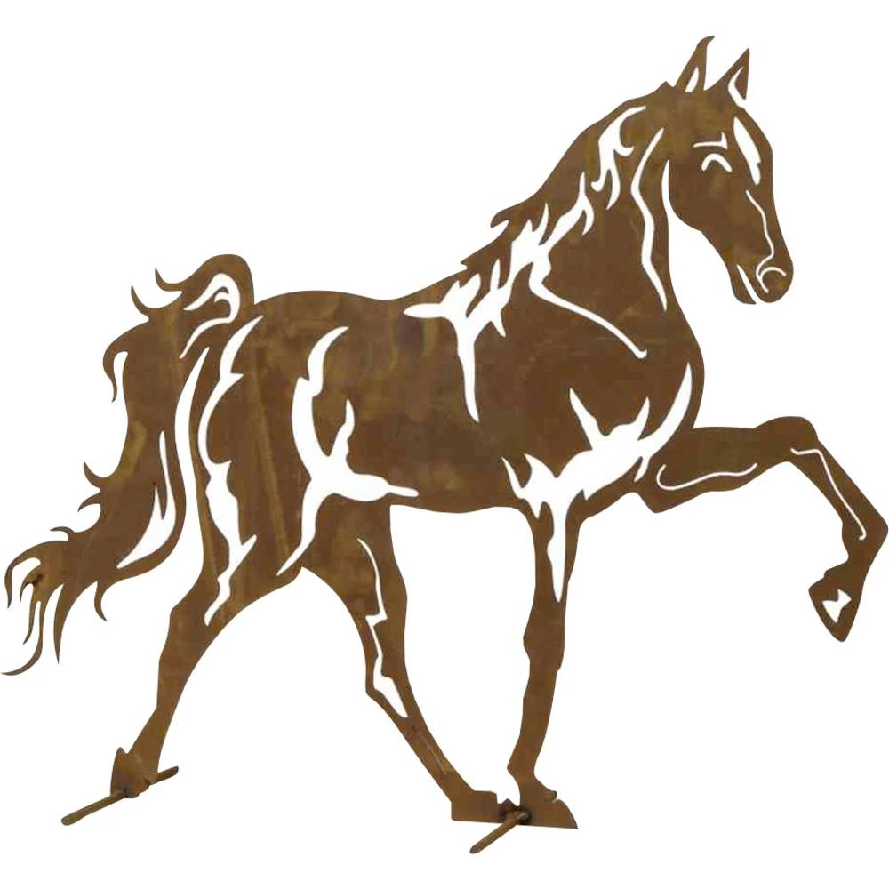 Siena Garden dekorativna figura Mustang čelični lim smeđa boja slika