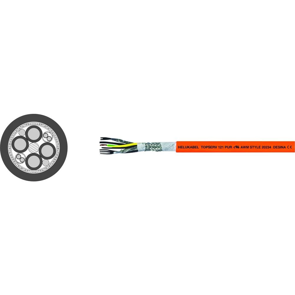 Helukabel TOPSERV® 121 vod za servo 4 G 50 mm² + 4 x 2.50 mm² narančasta 700565 500 m slika