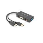 AV Pretvarač [HDMI - DVI, VGA, DisplayPort] 3840 x 2160 piksel Digitus AK-330403-002-S