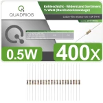 Quadrios 201711P003 komplet ugljenoslojnih otpora  aksijalno ožičen  0.5 W 5 % 400 St.