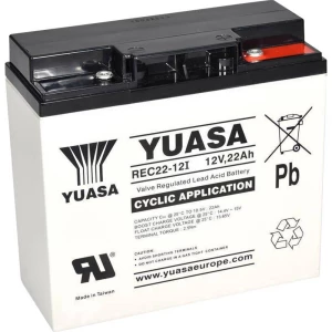 Yuasa REC22-12 YUAREC2212 olovni akumulator 12 V 22 Ah olovno-koprenasti (Š x V x D) 181 x 167 x 76 mm M5 vijčani priklj slika