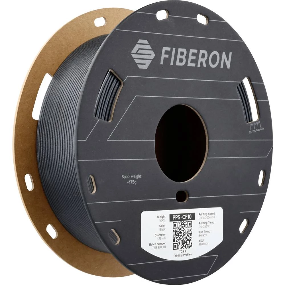 Polymaker FM01001 Fiberon™ PPS-CF10 3D pisač filament PPS-CF ojačan karbonskim vlaknima, kemijski otporan, otporan na to slika