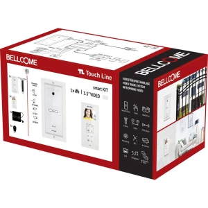 Bellcome VKM.P1F3.T3S4.BLW04 video portafon za vrata žičani kompletan set 8-dijelni bijela slika