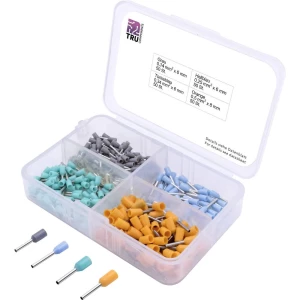 Asortiman kabelskih završetaka 1 x 0.14, 0.25, 0.34, 0.50 Izolirani dio Siva, Svijetloplava, Tirkizna, Narančasta TRU COMPONENTS slika