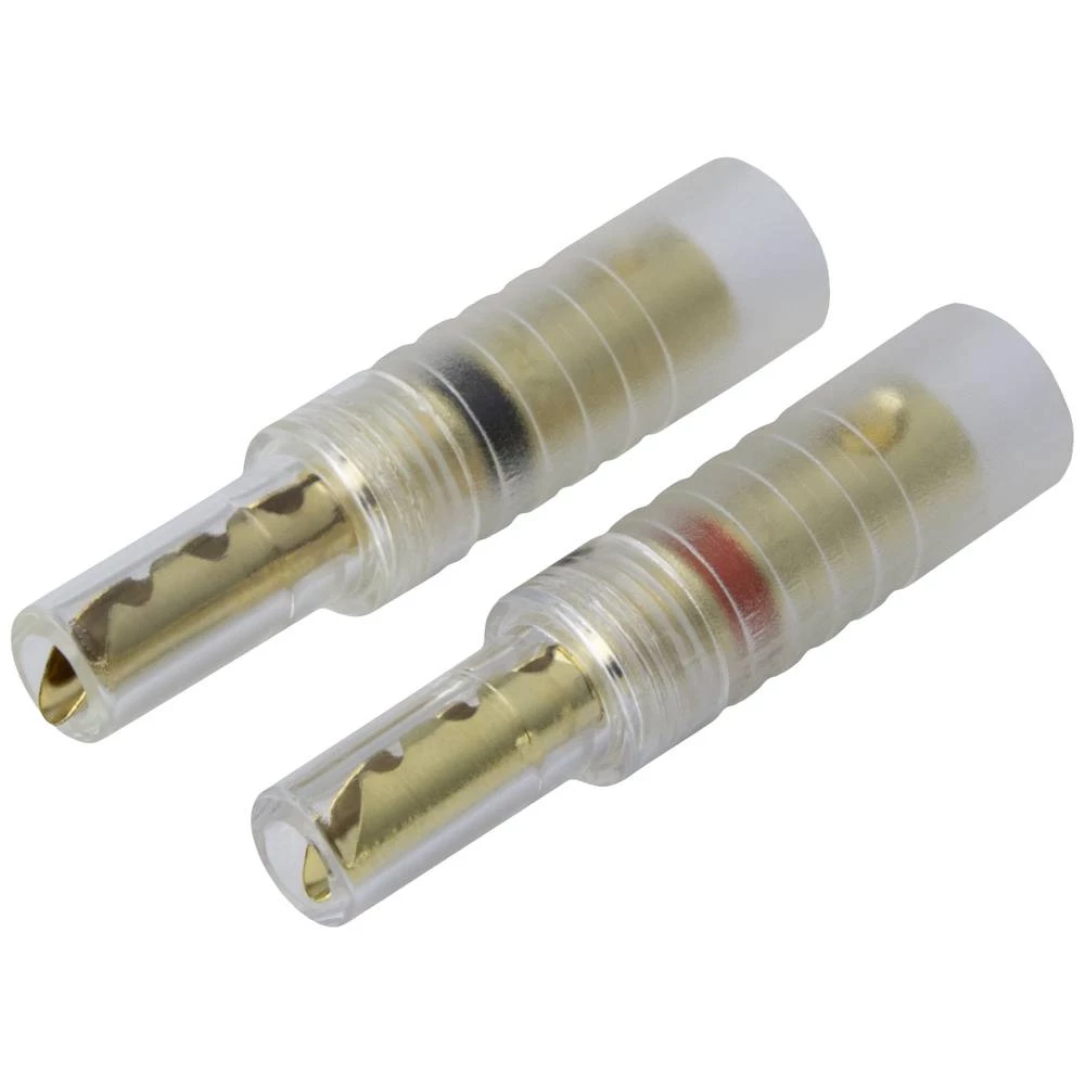 Lyndahl banana utikač LKPA050 do 4 mm² presjeka kabela s opružnom čahurom 2 komada Lyndahl LKPA050RT/LKPA05SW banana utikač   crvena, crna 2 St. slika