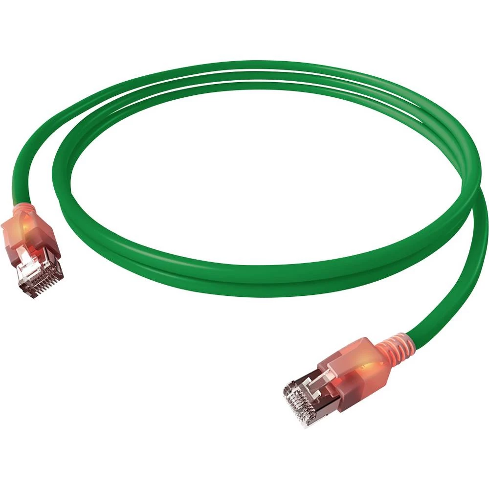 Easylan CS1OGADAD0075 RJ45 mrežni kabel, Patch kabel CAT 6a S/FTP 7.5 m zelena dvostruko zaštićen, bez halogena, vatrost slika