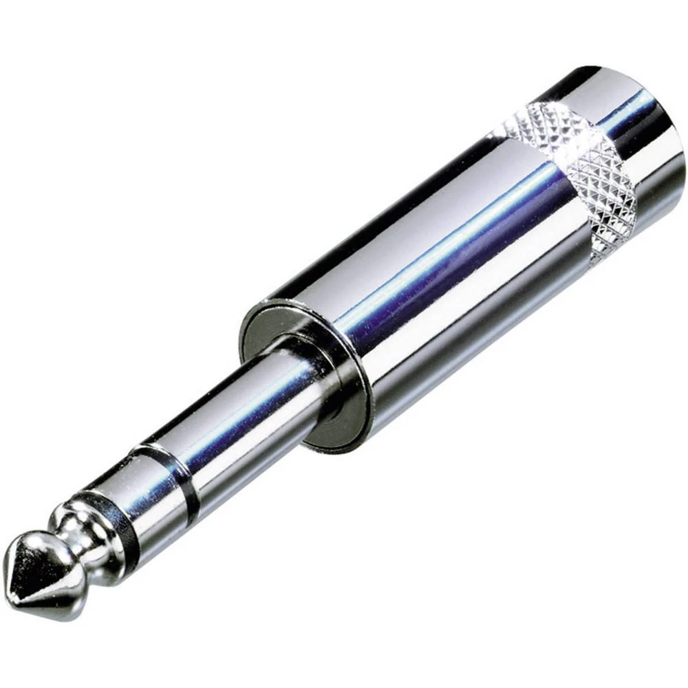 Rean AV NYS202 jack utični konektor 6.35 mm ravni muški konektor Broj polova (broj): 3 stereo srebrna 1 St. slika