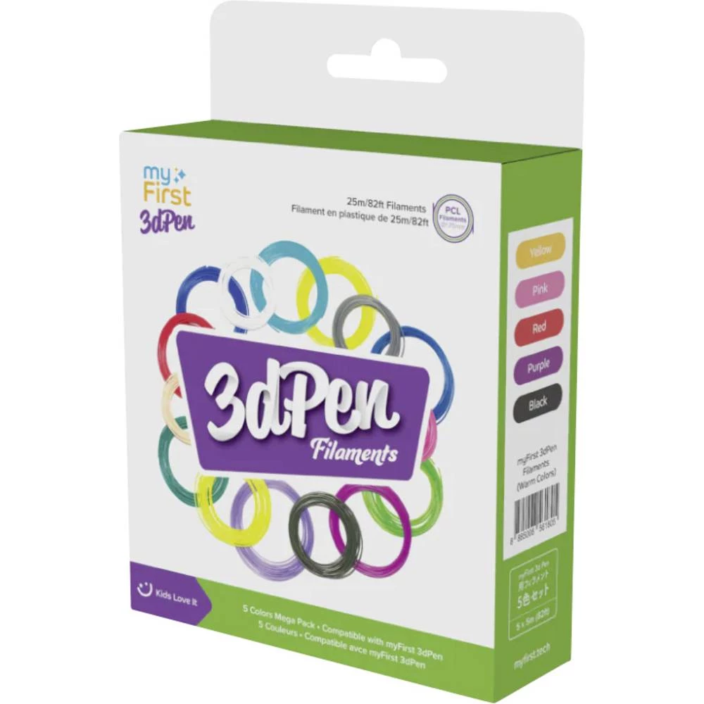myFirst FP3301AC-WC01 filamenT-paket PCl siromašan miris, bez iskrivljenja 1.75 mm 90 g crvena, ružičasta, žuta, crna, l slika