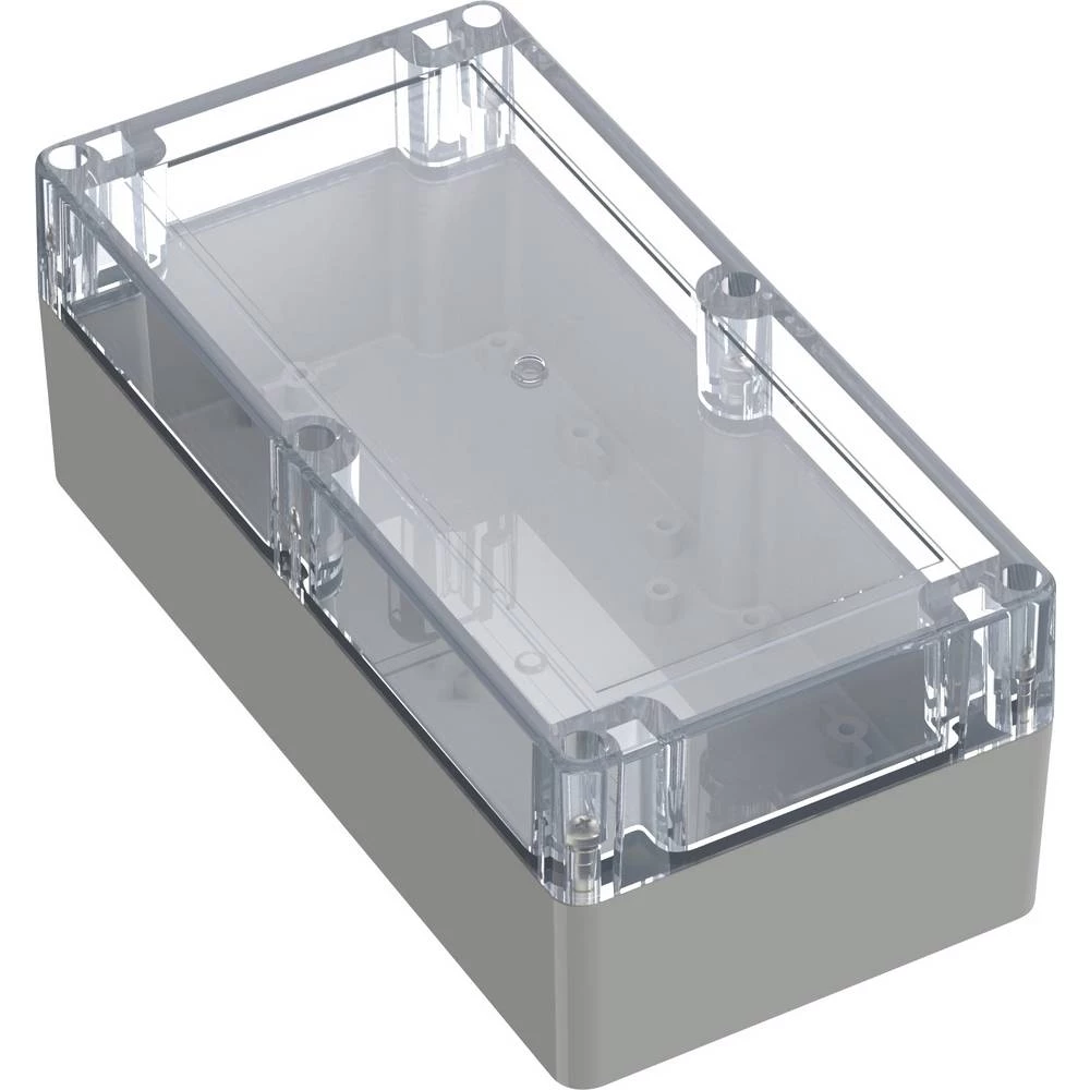 TRU COMPONENTS 6U07201008139 TC-13865156 industrijsko kućište 200 x 100 x 75 polikarbonat svijetlosiva, prozirna 1 kom. slika