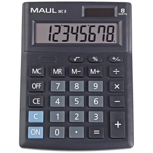 Maul MC 8 stolni kalkulator crna Zaslon (broj mjesta): 8 baterijski pogon, solarno napajanje slika