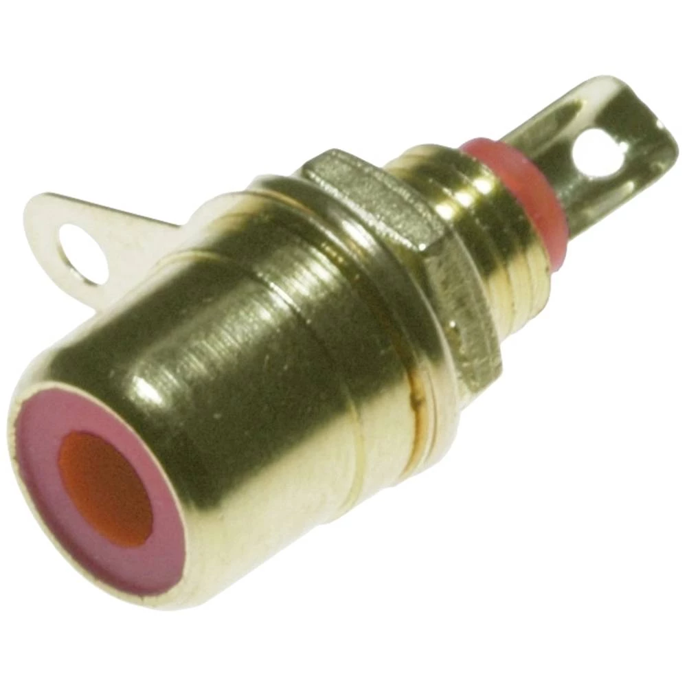 Lyndahl LKC003RT RCA panel jack za montažu na panel, tvrdo pozlaćeno, crveno Lyndahl LKC003RT     zlatna, crvena 1 St. slika