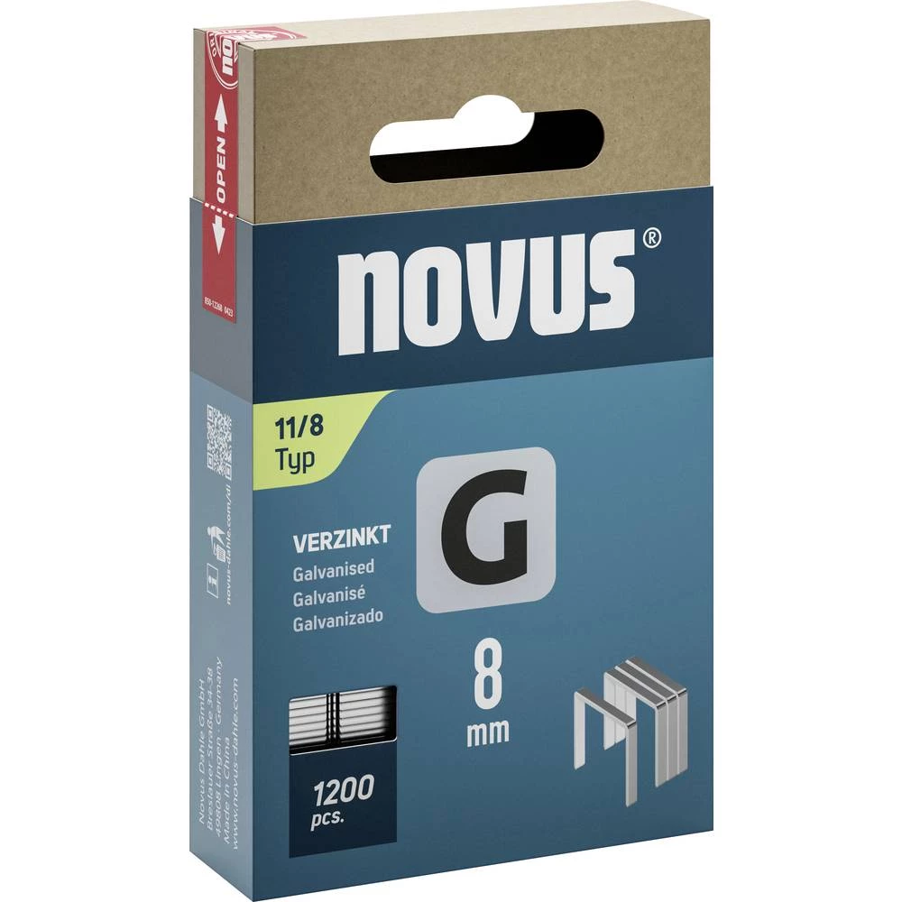 Novus Tools 042-0796 spajalice od plosnate žice tip 11 1200 St. Dimenzije (D x Š x V) 8 x 10.6 x 8 mm slika
