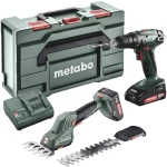 Metabo BS 18 + SGS 18 LTX Q 685186000 akumulatorska bušilica 18 V 2.0 Ah li-ion uklj. 2 akumulatora, uklj. kofer, uklj.