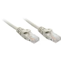 LINDY 48367 RJ45 mrežni kabel, Patch kabel cat 5e U/UTP 10.00 m siva  1 St. slika