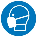 obvezni znak Upotrijebi masku, Higijena i udaljenost samoljepljiva folija (Ø) 200 mm  ISO 7010 1 St.