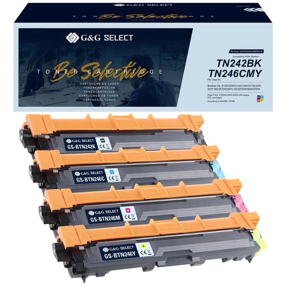 G&G toner zamijenjen Brother TN-242BK/TN-246CMY kompatibilan kombinirano pakiranje crn, cijan, purpurno crven, žut TN-2 slika