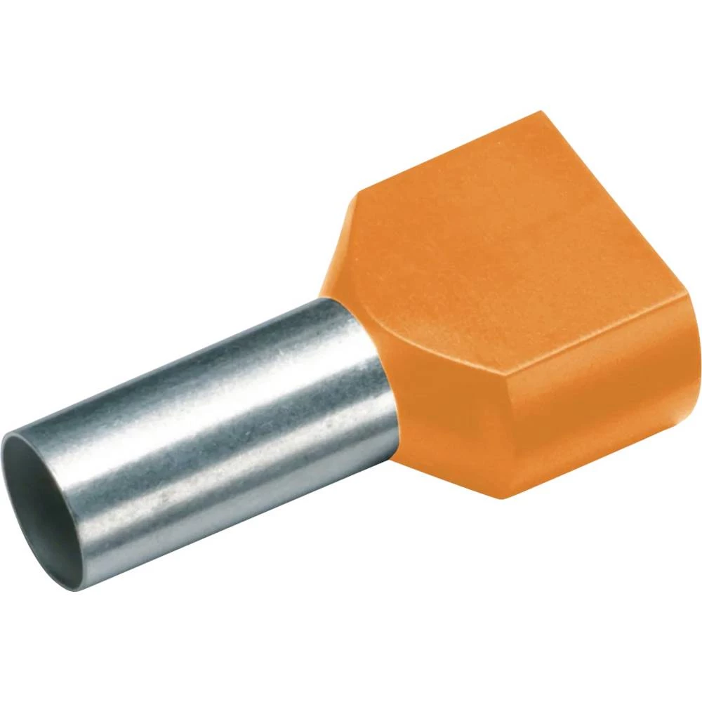 Cimco 187726 dvostruka kabelska stopica 4 mm² izolirani dio narančasta 100 St. slika