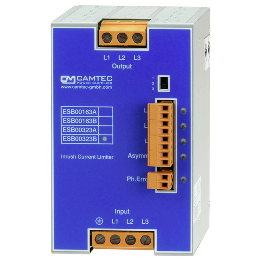 Camtec ESB00323B(R2) Camtec ograničavač struje udara 68,6 A 150 ms 2000 µF DIN šina IP20 slika