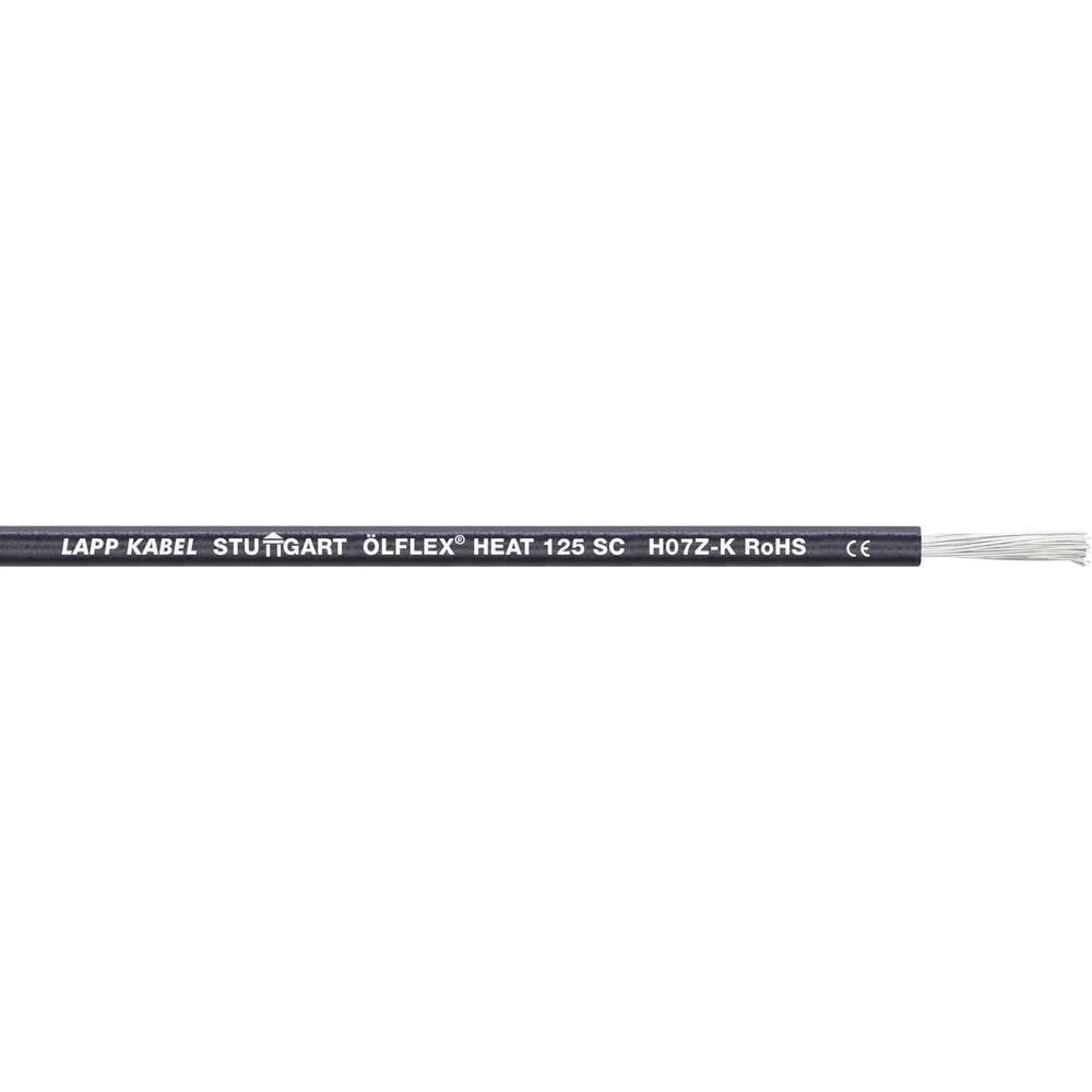 LAPP 1237001 pletenica ÖLFLEX® HEAT 125 SC 1 x 4 mm² crna 100 m slika