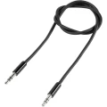 SpeaKa Professional-JACK audio priključni kabel [1x JACK utikač 3.5 mm - 1x JACK utikač 3.5 mm] 0.50 m crn SuperSoft slika