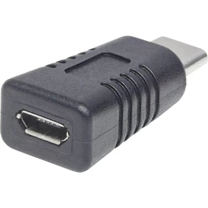 USB 2.0 Adapter [1x USB 3.1 muški konektor AC - 1x Ženski konektor USB 2.0 tipa Micro B] Crna Manhattan slika