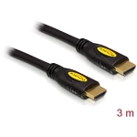 Delock HDMI Priključni kabel [1x Muški konektor HDMI - 1x Muški konektor HDMI] 3 m Crna