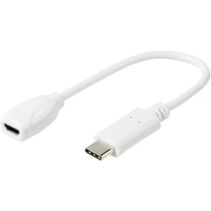 USB 2.0 Adapter [1x Micro-USB utičnica - 1x Muški konektor USB 2.0 tipa C] Bijela Vivanco slika
