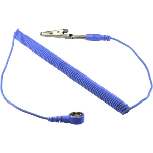 ESD kabel za uzemljenje 3.66 m TRU COMPONENTS SPKL-10-366-SK Pritisni gumb 10 mm, Krokodilska stezaljka slika