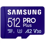 Samsung PRO Plus microsdxc kartica 512 GB A2 Application Performance Class, v30 Video Speed Class, UHS-I uklj. sd-adapter