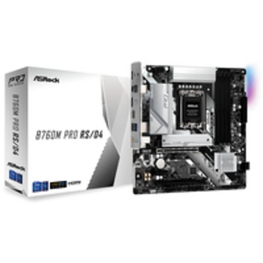 ASRock B760M PRO RS/D4 matična ploča Baza Intel® 1700 Faktor oblika (detalji) Micro-ATX Set čipova matične ploče Intel® B760 slika