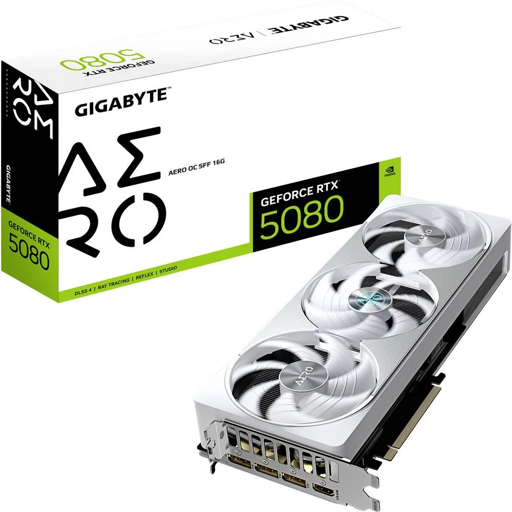 Gigabyte grafička kartica Nvidia RTX 5080 AERO OC SFF 16 GB GDDR7 RAM PCIe x16 HDMI® 2.1, DisplayPort 2.1 slika