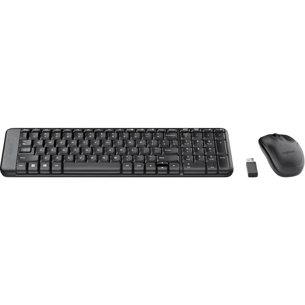 Logitech MK220 bežični tipkovnica, set miša UK-engleski, qwerty crna slika