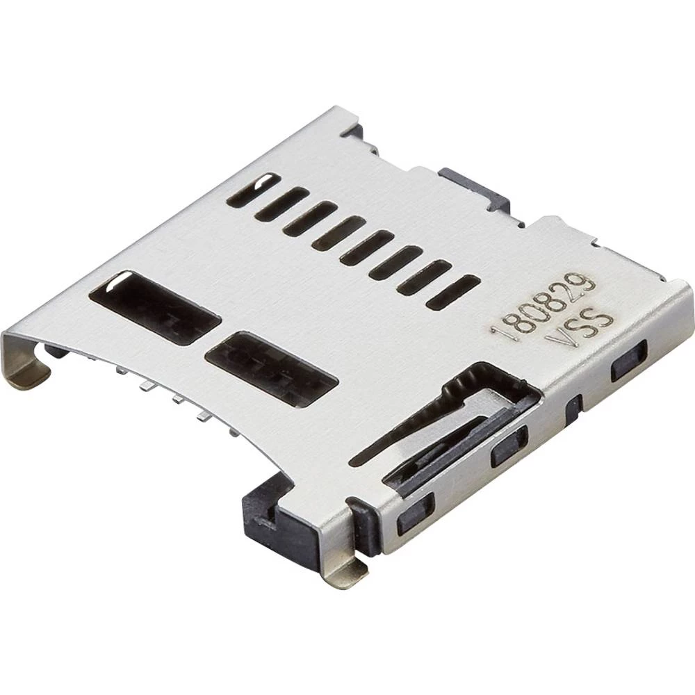 Molex 473521001 800 pcs 1.10mm Pitch microSD Card Connector, Push-Push Type, with VSS (Supply Voltage Ground) Detect Switch, Lead slika