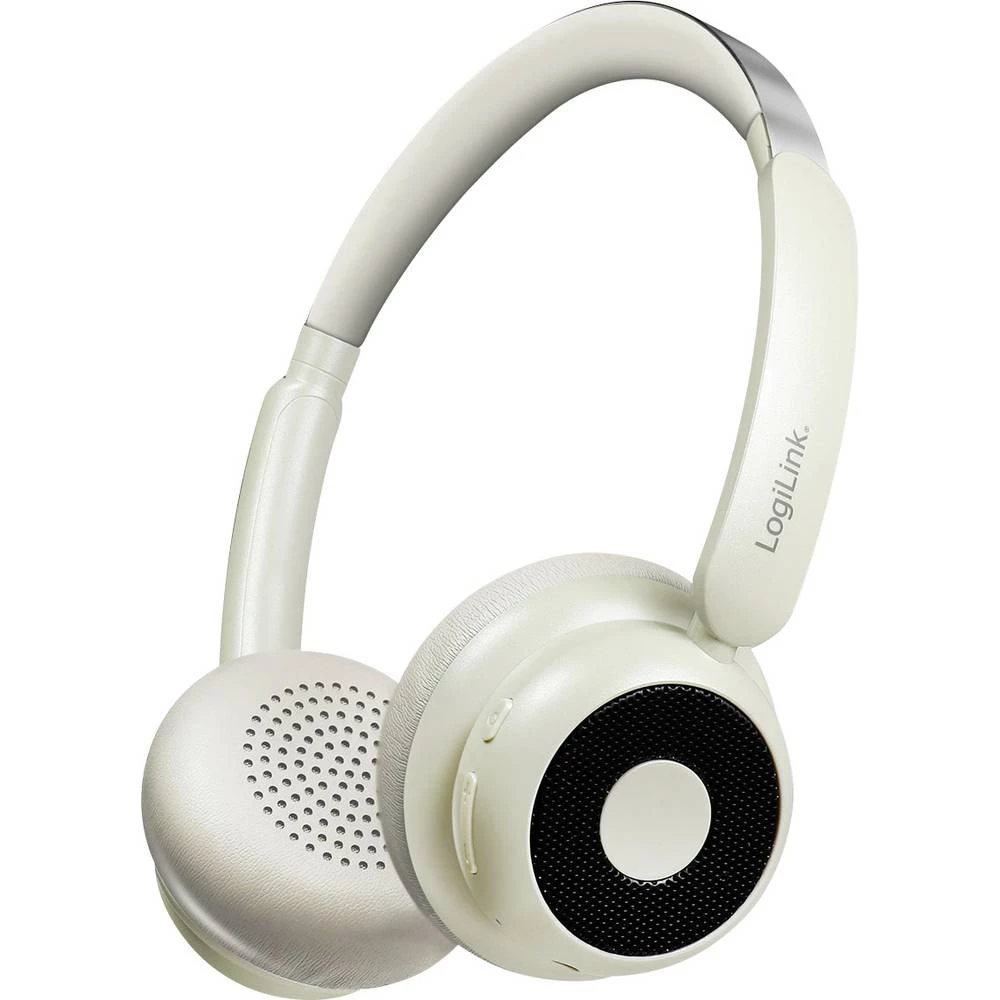 LogiLink BT0072S Over Ear slušalice Bluetooth® krem slika