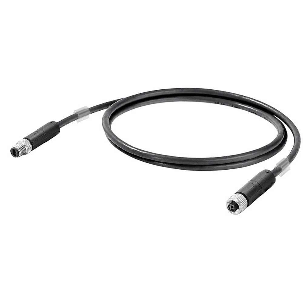Jednoparni Ethernet kabel (sklopljen), M8 SPE (IEC 63171-5) kontakt utičnice IP67 ravni, M8 SPE (IEC 63171-5) kontakt igle IP67 ravni Weidmüller 2726060020 utični konektor za senzor/aktivator, konf... slika