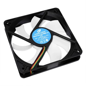 Cooltek Silent Fan 120 PWM ventilator za PC kućište crna, bijela (Š x V x D) 120 x 120 x 25 mm slika