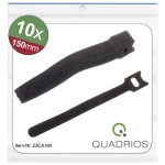 Quadrios 23CA184  prianjajuća kabelska vezica za povezivanje grip i mekana vunena tkanina (D x Š) 150 mm x 12 mm crna 10