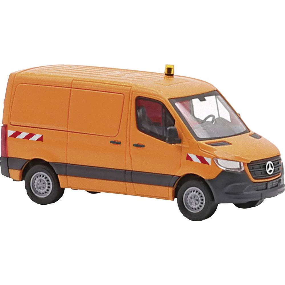 Busch 53407 h0 model automobila Mercedes Benz Sprinter kratki međuosovinski razmak/ravni krov, prometno narančasta slika
