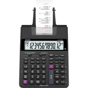 Ispisni stolni kalkulator Casio HR-150 RCE Crna Zaslon (broj mjesta): 12 baterijski pogon, Električni pogon (opcijski) (Š x V x slika