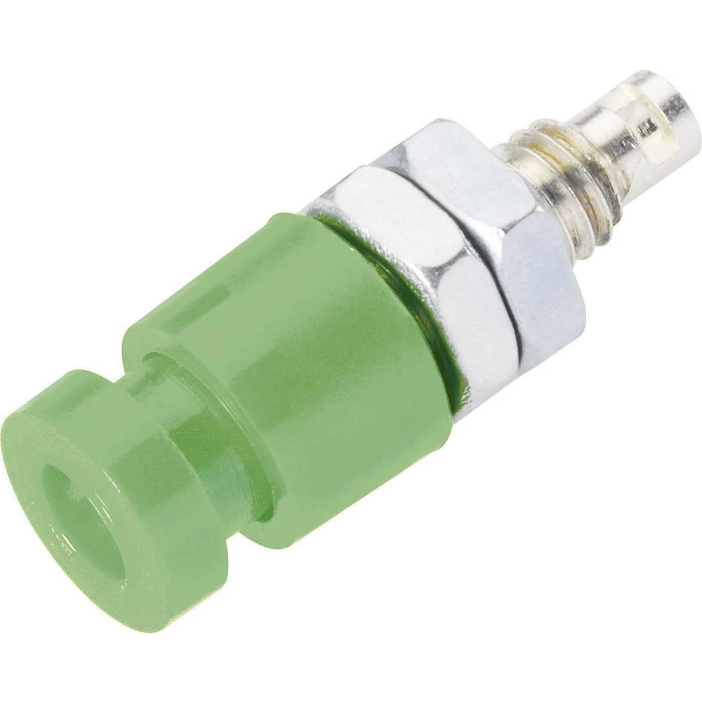 Schnepp EBU 2424 laboratorijski ženski konektor ženski konektor, vertikalna ugradnja Zatik-Ø: 2.4 mm zelena 1 St. slika