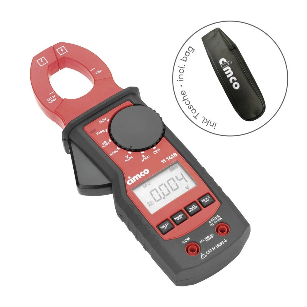 Cimco 4100 strujne stezaljke digitalni uklj. torbica CAT IV 1000 V slika
