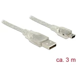 Delock    USB kabel    USB 2.0    USB-A utikač, USB-Mini-B utikač    3.00 m    prozirna    s feritnom jezgrom