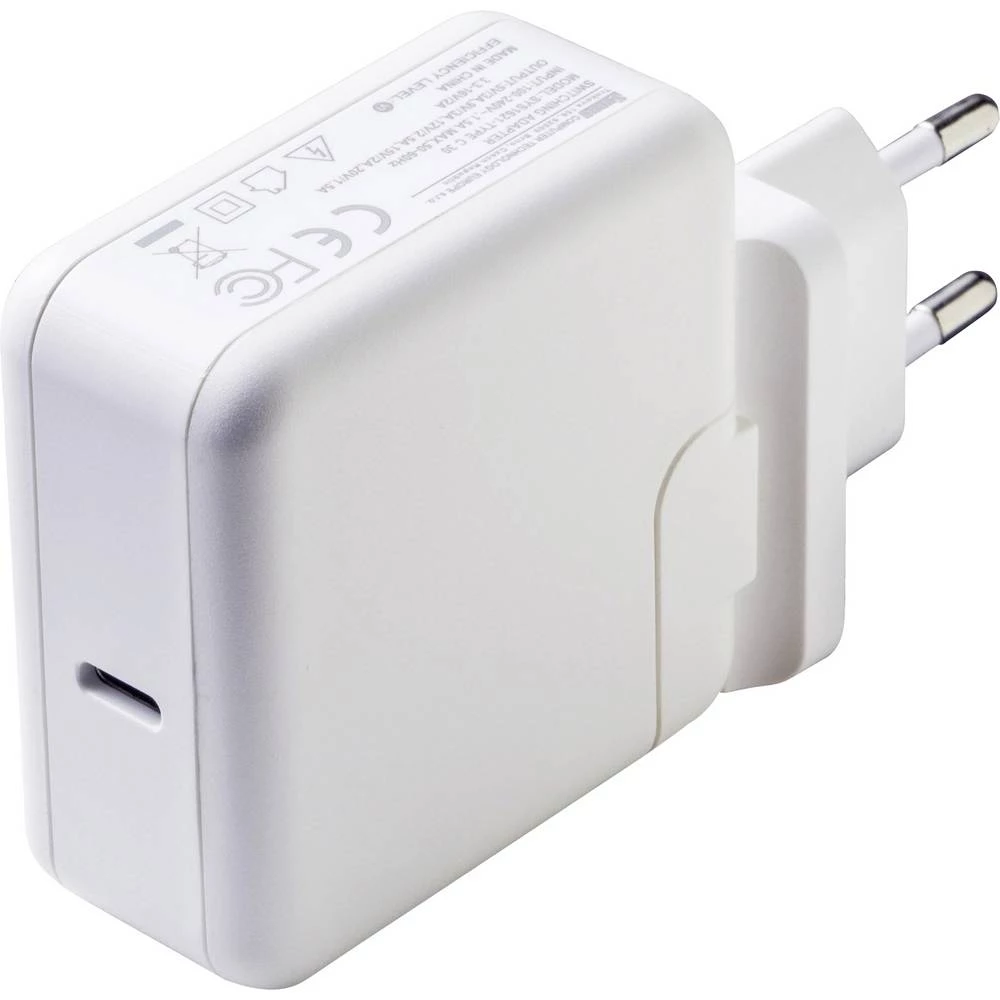 Dehner Elektronik adaptar za putovanje 60 W 1x USB-C® Power Delivery, Power Delivery 3.0, QC 3.0 bijela s europskim adap slika