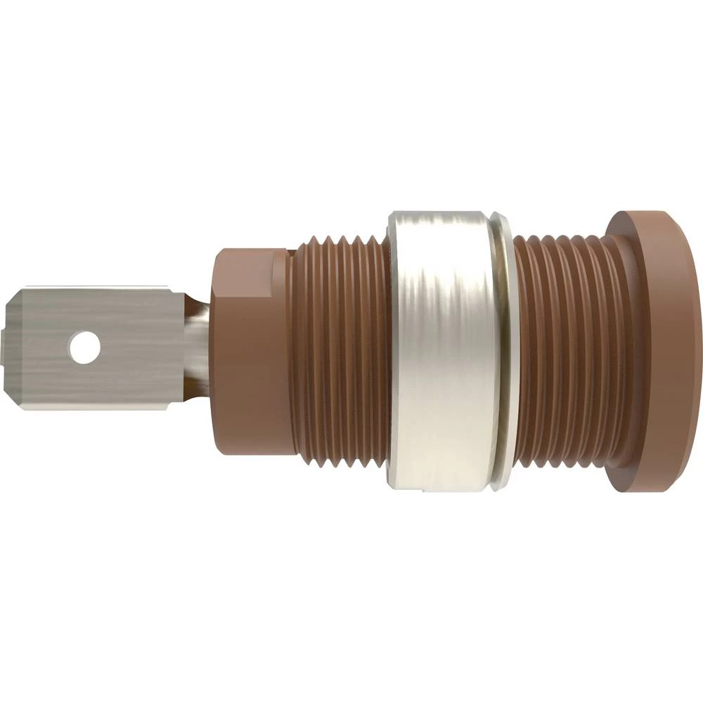 Schützinger DI SEB 7080 Ni / BR sigurnosna ugrađena utičnica ravan smeđa boja 1 St. slika