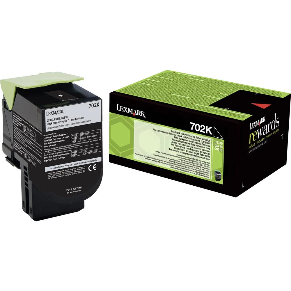 Lexmark toner 702K CS310 CS410 CS510 original crna 1000 Stranica 70C20K0 slika